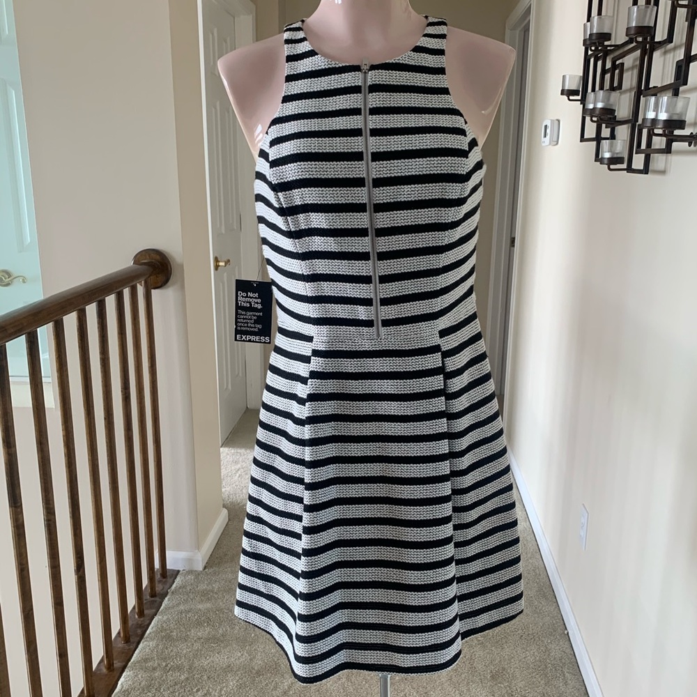 Black and white strip express dress new with tag.